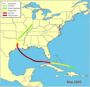 Track of Hurricane Rita (2005)